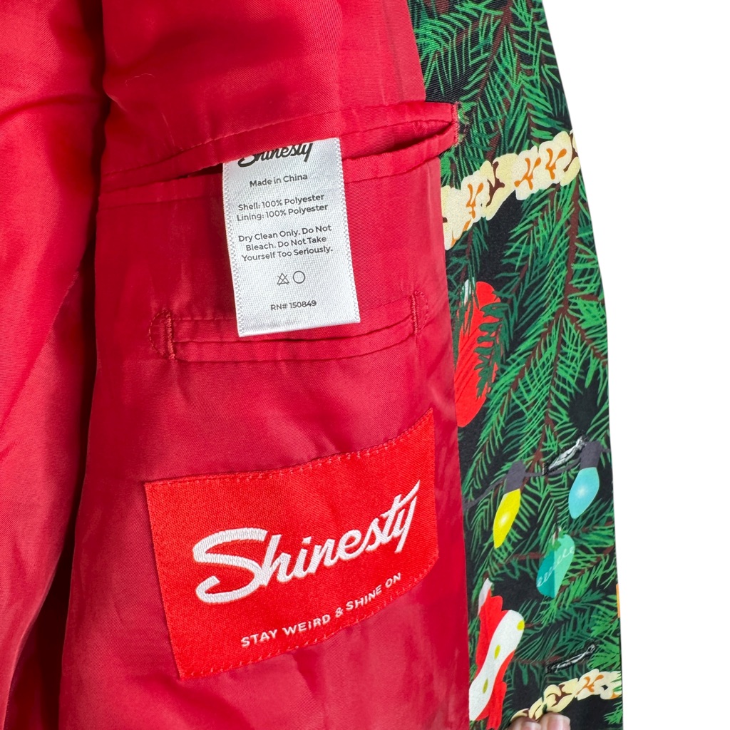 Nwt Shinesty The Christmas Tree Camo Blazer Ugly Tacky Christmas 38 New — image 8 of 8